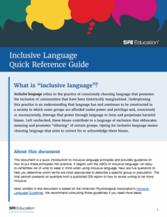 Inclusive Language Quick Reference Guide