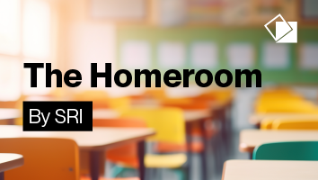 A banner featuring an image of a classroom and the text "The Homeroom by SRI"