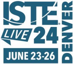 An image with the text ISTE Live 24, Denver, June 23-26